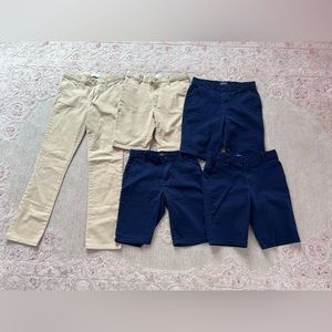 Girls’ School Uniform Chino Shorts & Skinny Chino Pants